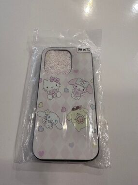 Sanrio Hello Kitty & Friends Pastel Pink Apple iPhone 14Pro Case